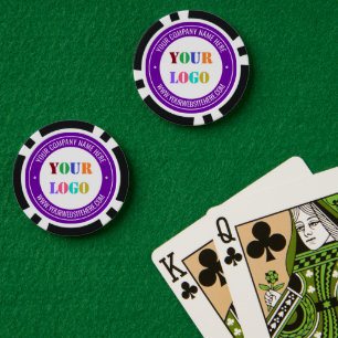 Vorlage für kundenspezifische Firmenlogos und Text Pokerchips