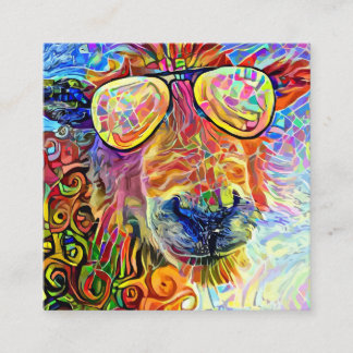 Vorlage für künstlerisches Cooles Zuchtschaf  Quadratische Visitenkarte