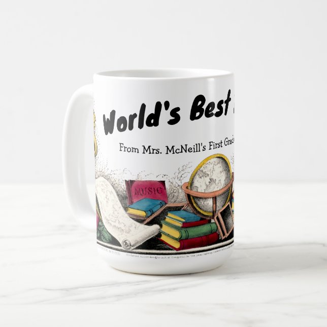 Vorlage für Lehrer und Lehrer der alten Schule Kaffeetasse (Vorderseite Links)