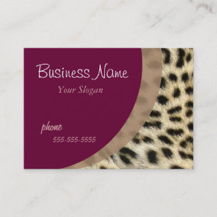 Vorlage für Leopard Print Business Card Visitenkarte