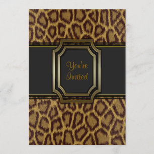 Vorlage für Leopard Print-Party Einladungen
