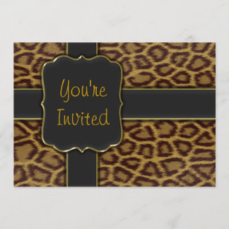 Vorlage für Leopard Print-Party Einladungen