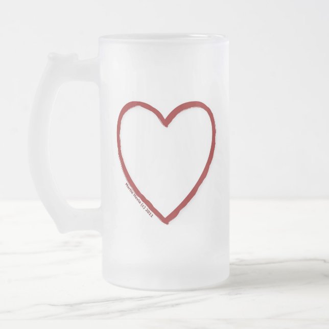Vorlage für Liebe und Hass-Stein Mattglas Bierglas (Links)