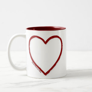 Vorlage für Liebe und Hass-Tasse Zweifarbige Tasse