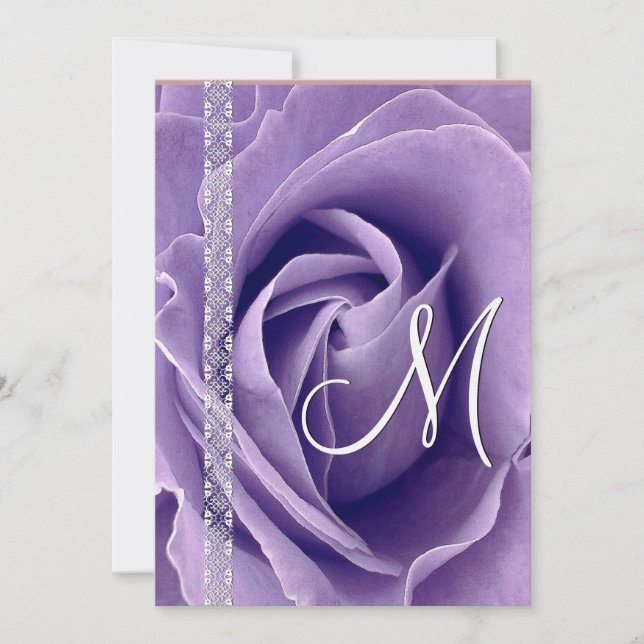 Vorlage für lila Rose und Hochzeitsleder (Vorderseite)