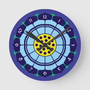 Vorlage für Lotus-Blume Runde Wanduhr