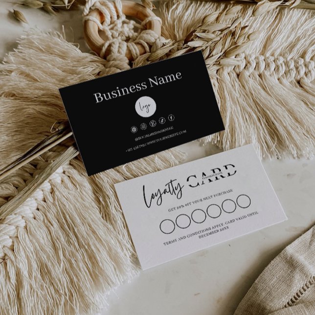 Vorlage für Loyalitätskarten,Moderne Kundenkarte Treuekarte (Loyalty Card Template,Modern Customer Loyalty Card)