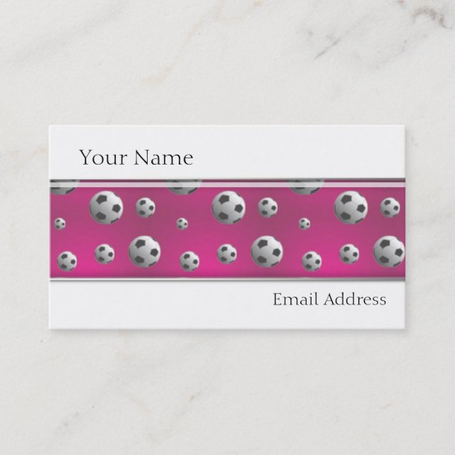 VORLAGE FÜR MÄDCHEN-SOCCER-PLAYER-VISITENKARTEN VISITENKARTE (Vorderseite)