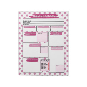 Vorlage für Magenta Medizin für Studierende Notizblock