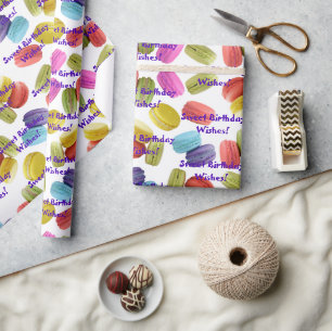 Vorlage für Makaron-Cookies-Muster-Jeden Anlass Geschenkpapier