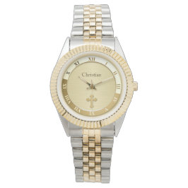 Vorlage für Metallic-Cross-Name Armbanduhr