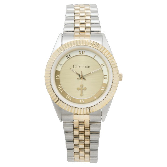 Vorlage für Metallic-Cross-Name Armbanduhr (Vorderseite)
