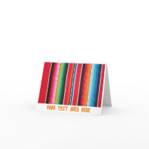 Vorlage für mexikanische Poncho-serape-Karte - Ben