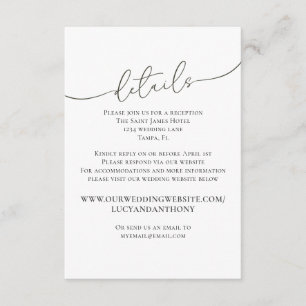 Vorlage für Minimalistische einfache Hochzeitdetai