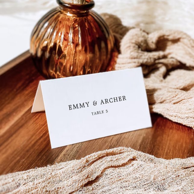 Vorlage für Minimalistische Hochzeitsstipps (Minimalist Wedding Place Cards Template)