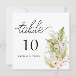 Vorlage für Minimalistische Pampas-Hochzeiten-Tisc