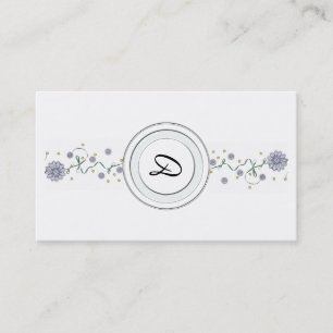 Vorlage für mit Monogramm Geschäftskarten mit Blum Visitenkarte