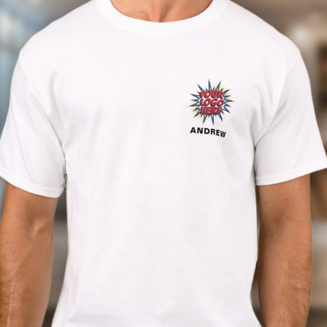 Vorlage für Mitarbeiternamen und Logo-Upload - T-Shirt (Von Creator hochgeladen)