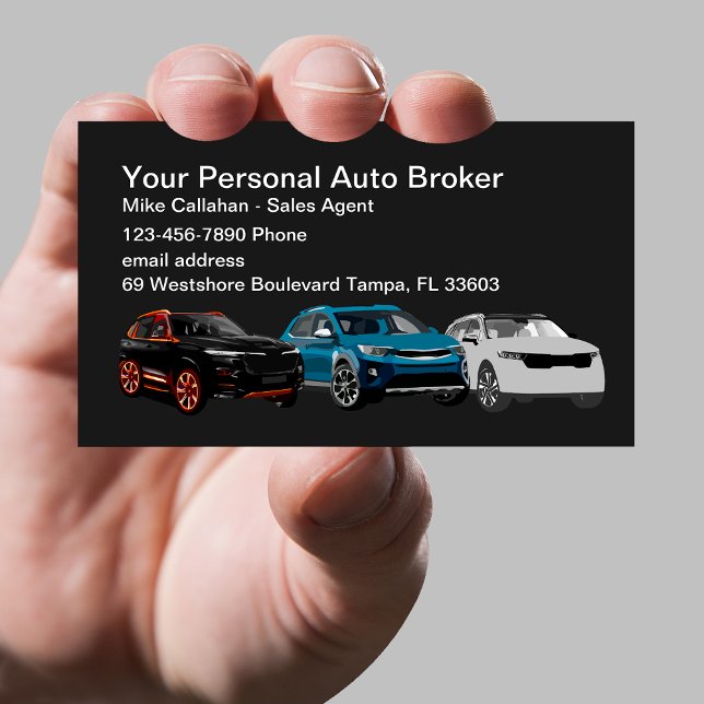 Vorlage für moderne Auto Broker Business Card Visitenkarte (Von Creator hochgeladen)