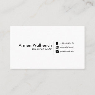 Vorlage für moderne Minimalistische Visitenkarten Visitenkarte