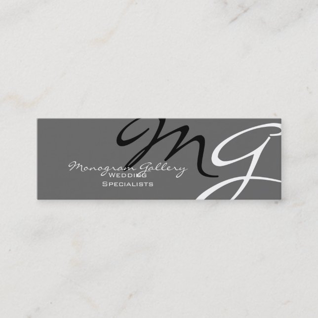 Vorlage für moderne Monogramm-Visitenkarten Mini Visitenkarte (Vorderseite)