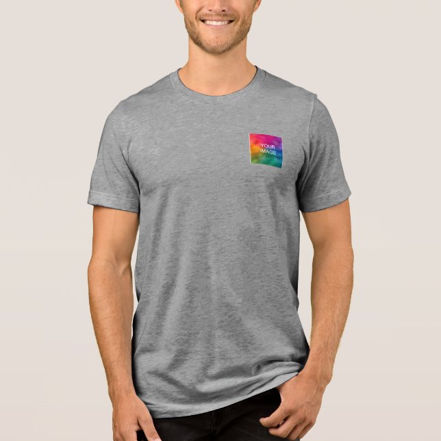Vorlage für moderne Text-Logos Graue Mens beidseit Tri-Blend Shirt (Vorderseite)