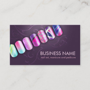 Vorlage für Nail Tech/Nail Art Business Card Visitenkarte