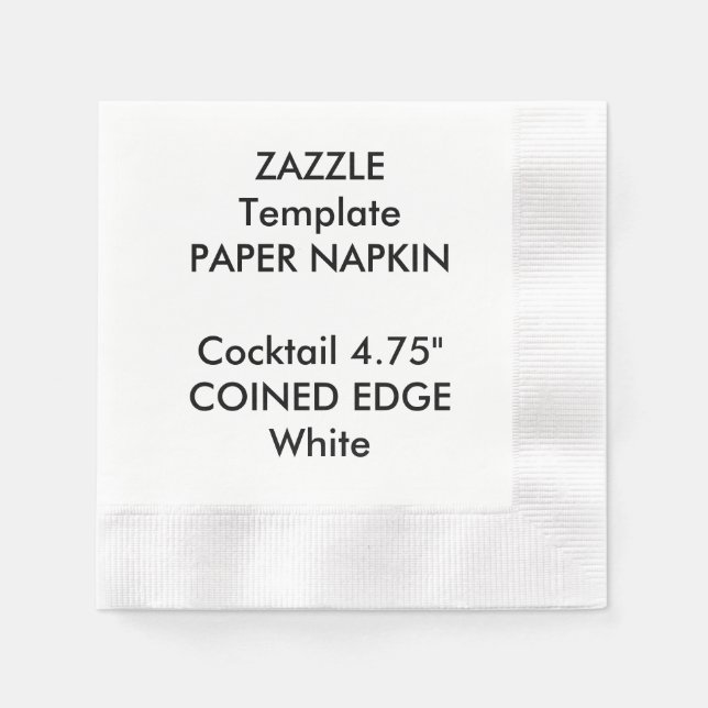 Vorlage für Napkin-Papiervorlagen mit Cocktail-Coc Serviette (Vorderseite)