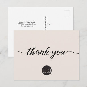 Vorlage für neutrale Geschäftsdankeskarten Postkarte