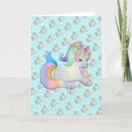 Vorlage für niedliche Rainbow Unicorn-Meldung