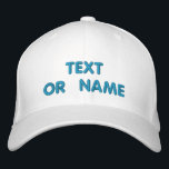 Vorlage für personalisiert bestickte Baseballhats Bestickte Baseballkappe<br><div class="desc">Wählen Sie Schriftart und Farbe - Entwerfen Sie Ihre eigenen leicht Personalisierten Werbe-Einprägungen bestickt Baseball Caps mit individuellem Text - Fügen Sie Ihren Text hinzu - Name - Firma / Nummer / Letter / Slogan - Tagline / oder Website , Telefon , E-Mail , Social Media Handle / Mehr -...</div>