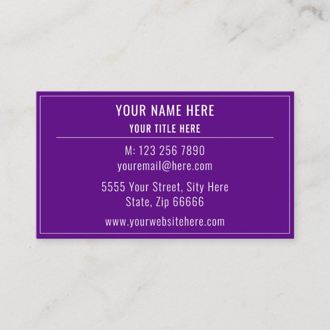 Vorlage für personalisierte benutzerdefinierte Col Visitenkarte (Vorderseite)