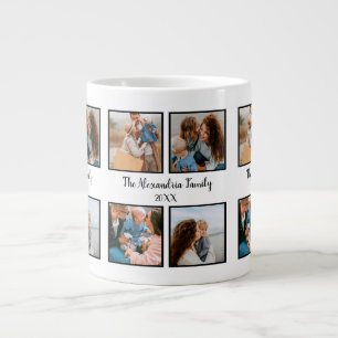 Vorlage für personalisierte Gruppe 4 Foto-Collage Jumbo-Tasse