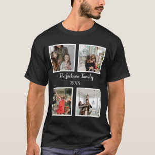 Vorlage für personalisierte Gruppe 4 Foto-Collage T-Shirt