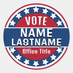 Vorlage für personalisierte Kampagne Runder Aufkleber