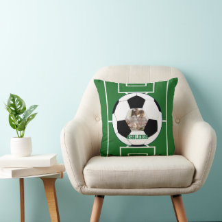 Vorlage für personalisierten Fußball und Feldfoto Kissen