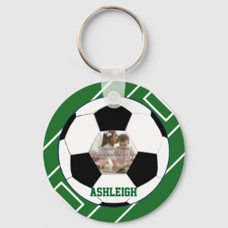 Vorlage für personalisierten Fußball und Feldfoto Schlüsselanhänger