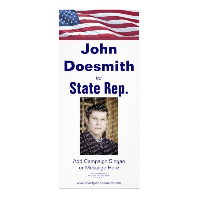 Vorlage für politische Wahlrackkarten Werbekarte (Vorne)