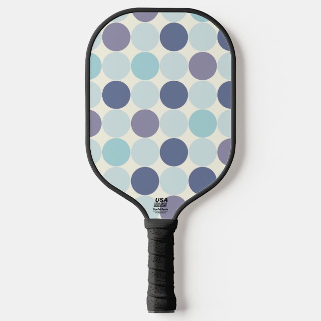 Vorlage für Polka Dots & Stripes Pickleball-Paddle Pickleball Schläger (Vorderseite)