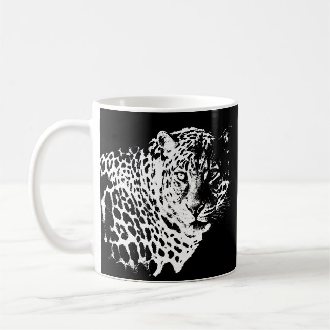 Vorlage für Pop von benutzerdefinierten Leopard-Ge Kaffeetasse (Links)