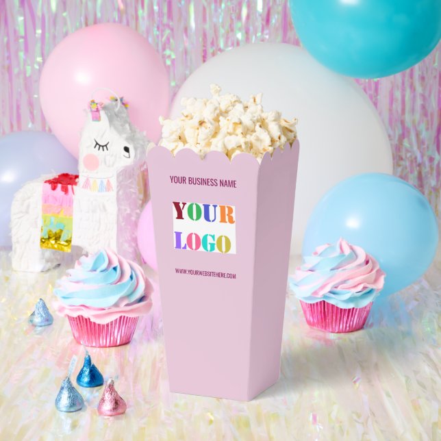 Vorlage für Popcorn-Box mit Firmenlogo und Text Geschenkschachtel (Party)