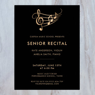 Vorlage für Poster für Senior-Recital-Musikkonzert