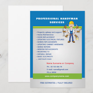 Vorlage für professionelles Flyer für die Hauswart