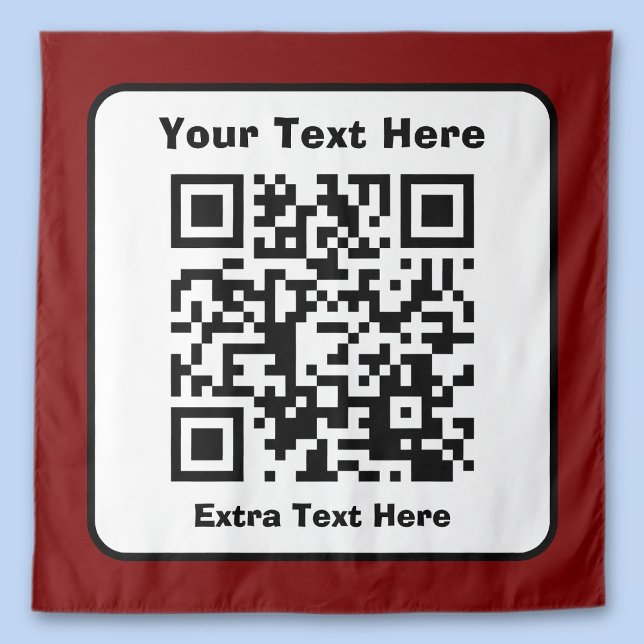 Vorlage für QR-Code mit bearbeitbarem Text Wandteppich (Von Creator hochgeladen)