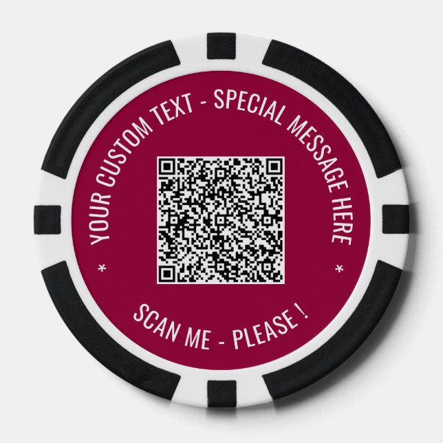 Vorlage für QR-Code und Poker-Chips Pokerchips (Vorderseite)
