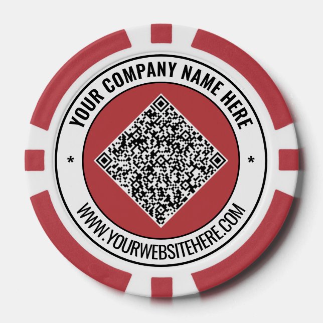 Vorlage für QR-Code und Poker-Chips Pokerchips (Vorderseite)