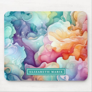 Vorlage für Rainbow Watercolor Splash Mousepad