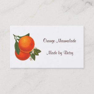 Vorlage für Retro Orange Rezept Tag Business Card