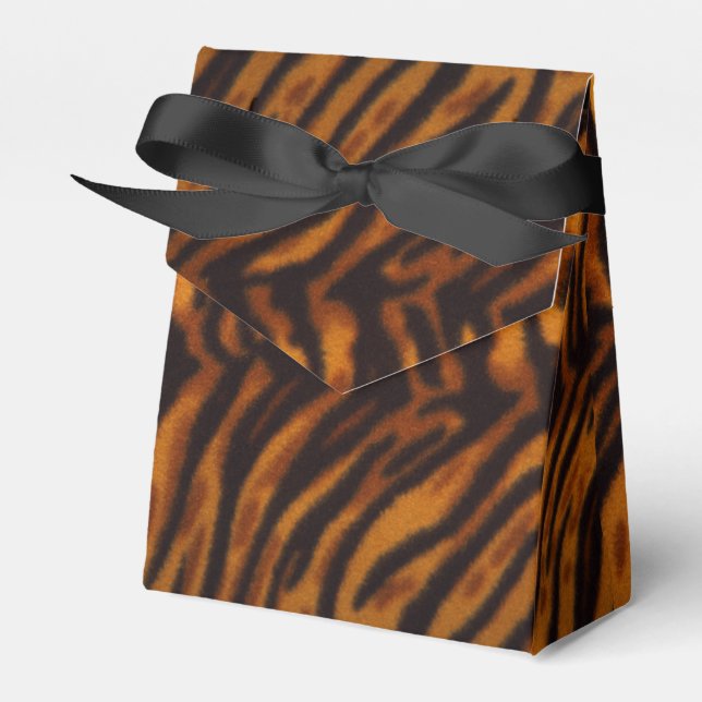 Vorlage für schwarz gestreifte Tiger-Felle oder Ha Geschenkschachtel (Vorderseite)
