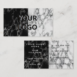 Vorlage für Schwarz-weiße Visitenkarte